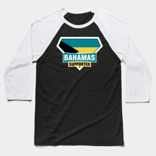 Bahamas Super Flag Supporter Baseball T-Shirt